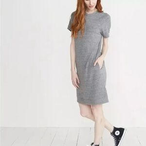 Marine Layer Heather Gray Short Sleeve Knit Dress